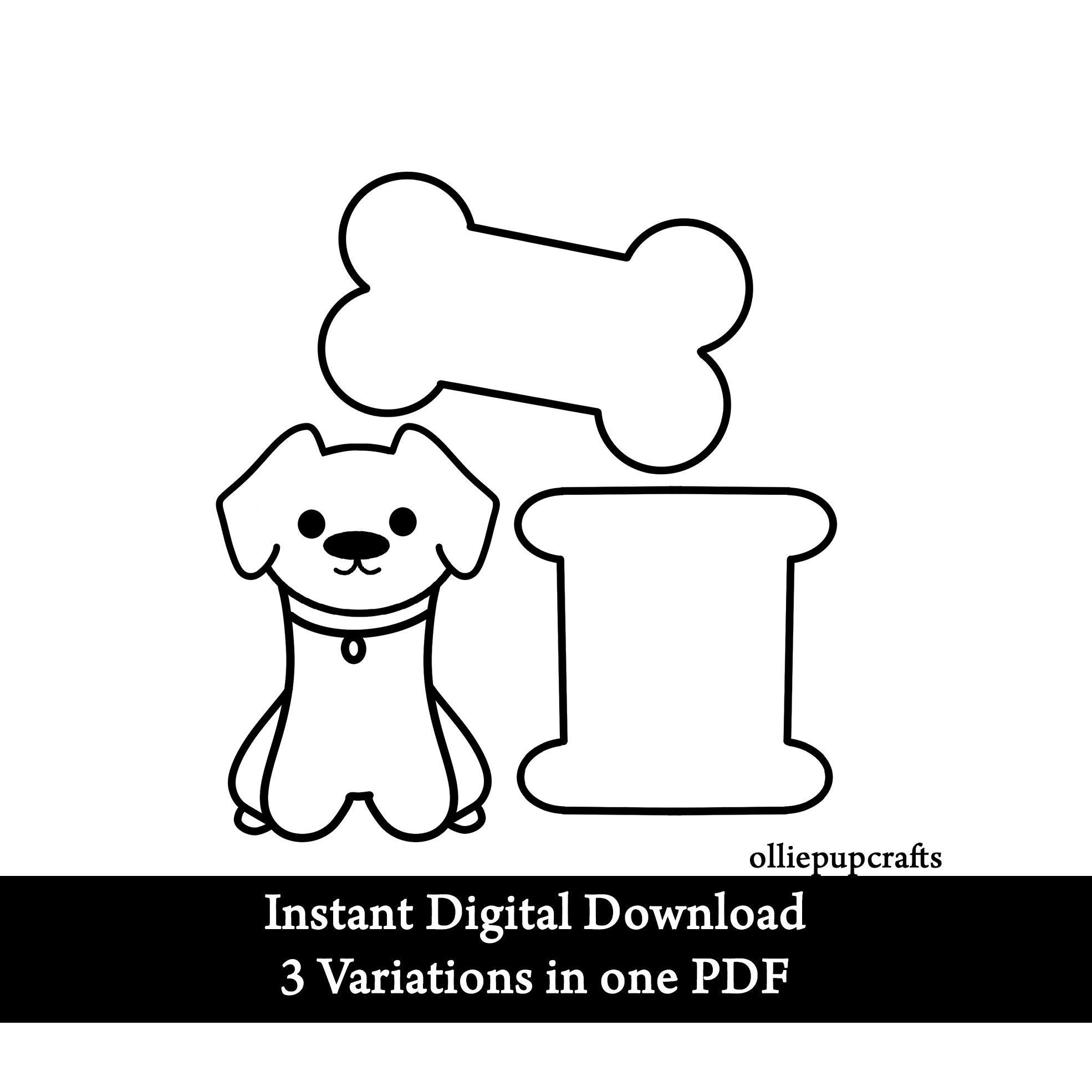 Printable Thread Spool, Floss Bobbin, Embroidery Thread Bobbin, Dog