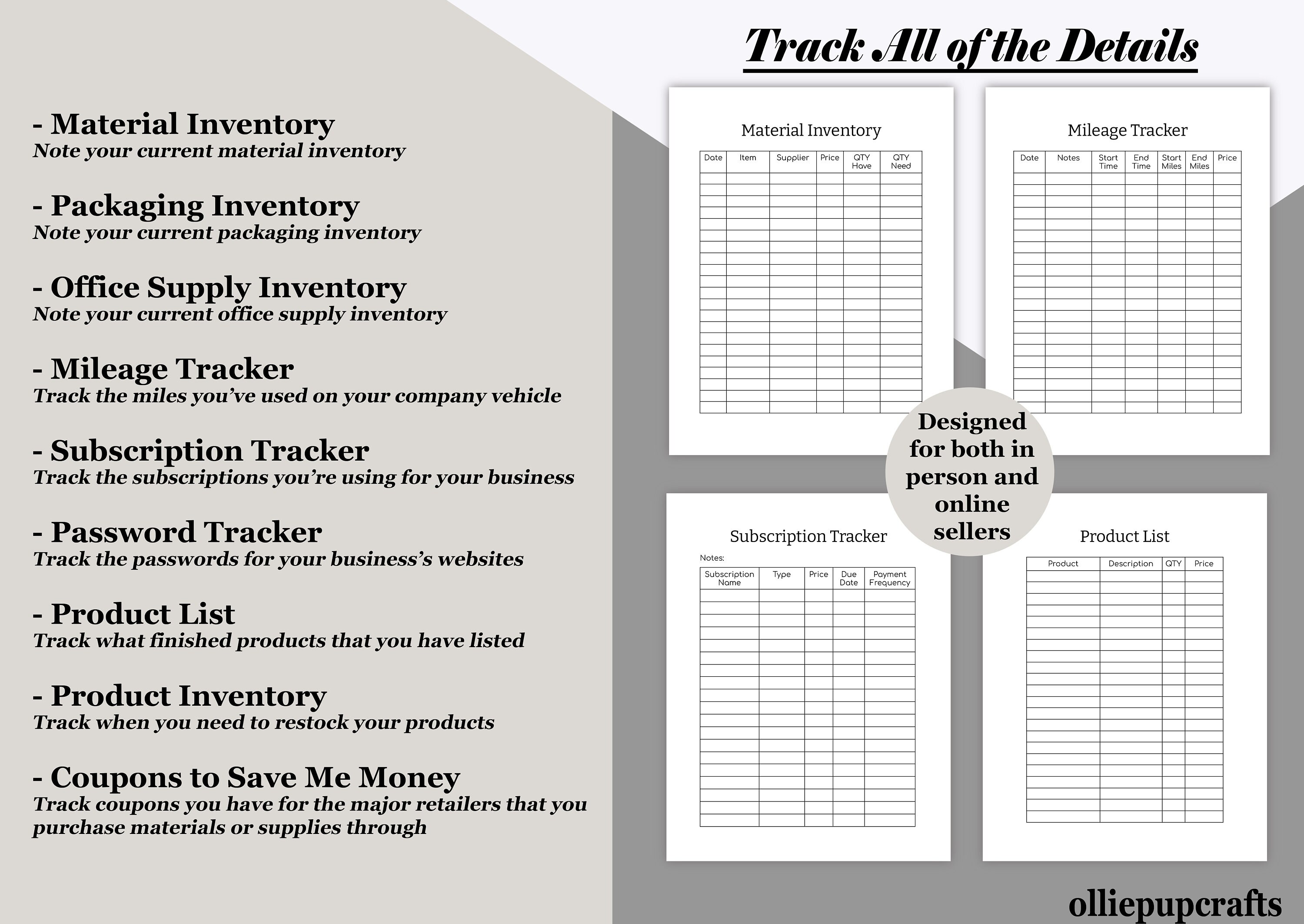 Planner for Entrepreneurs, Printable Business Planner, Business Plan ...