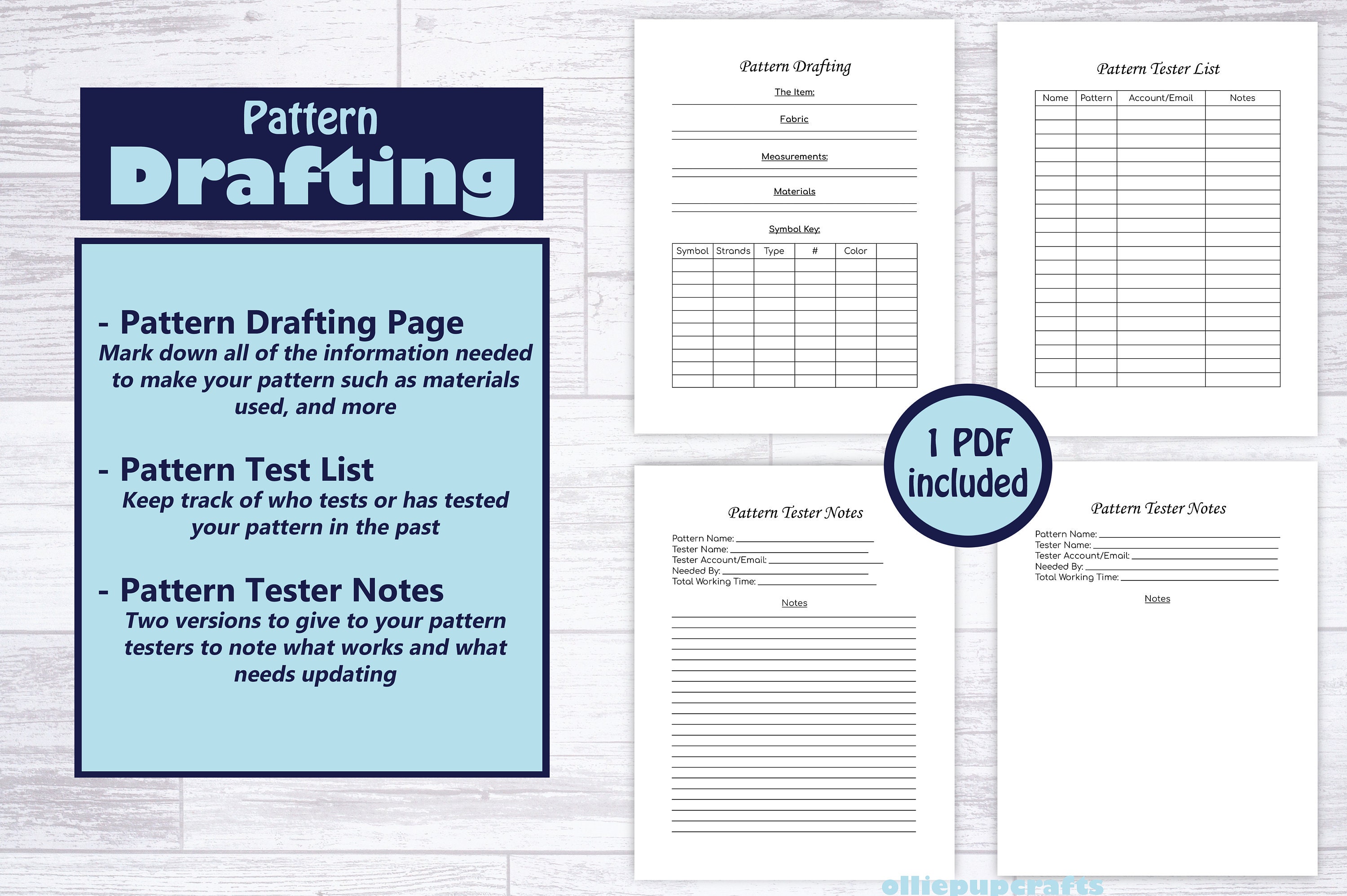 Cross Stitch Journal Cross Stitch Planner Printable PDF Etsy