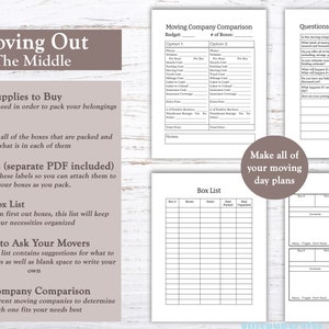 Home Buying Planner, Printable Moving Checklist, New House Planner ...