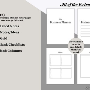 Planner for Entrepreneurs, Printable Business Planner, Business Plan ...