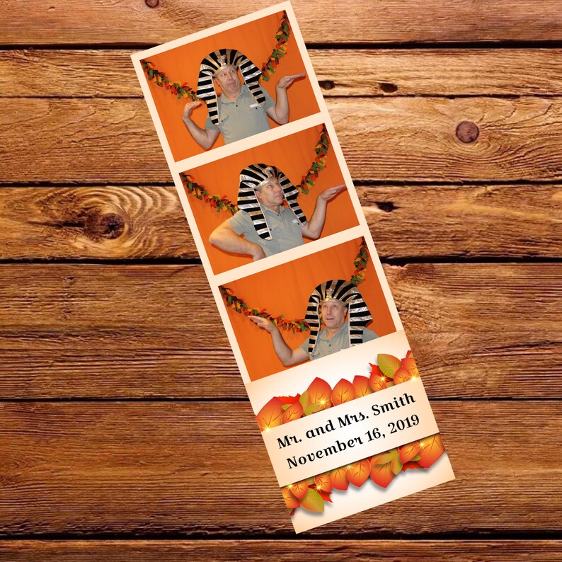 Photo Booth Template 2x6 Strip Fall Autumn Leaves Thanksgiving Festival Birthday Wedding Party Photobooth 3 Up Digital Download 040 Party Supplies Party Decor Dalasmaker Se