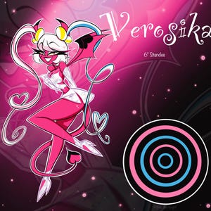 Verosika Hellish Singer Pride Helluva Girl Boss Inspired Standee