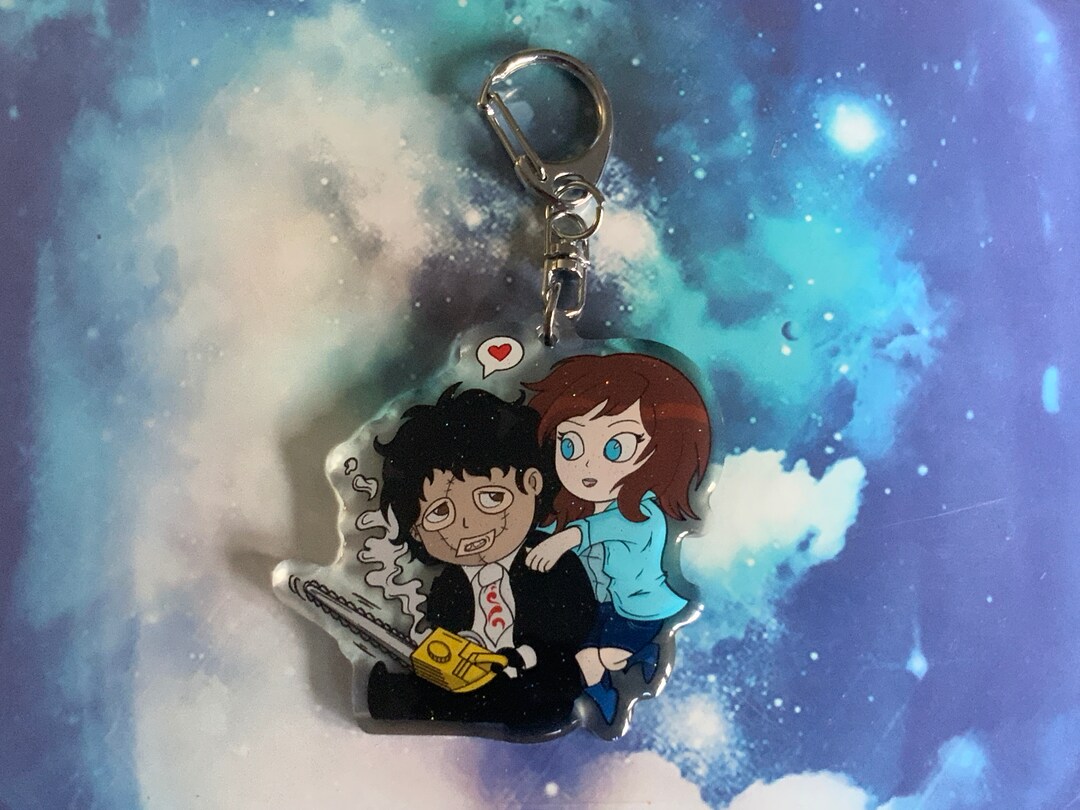 Leatherface and Stretch Texas Chainsaw Inspired Acrylic Key Etsy