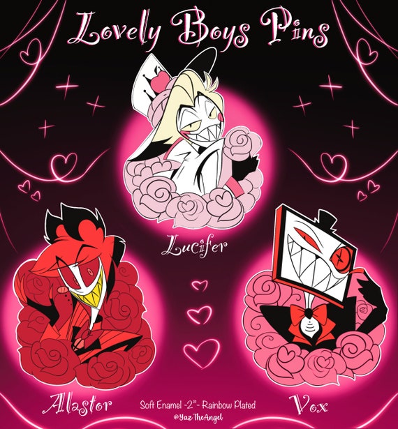 Lovely Little Bad Boys Alastor - Vox - Lucifer - Soft Enamel