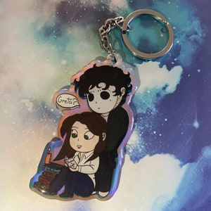 Slasher Charms Cute Reading Buddies I Ship It Inspired Rainbow Acrylic Charm Key Chain