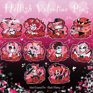Hellish Valentines Lovers Inspired Hard Enamel Pin