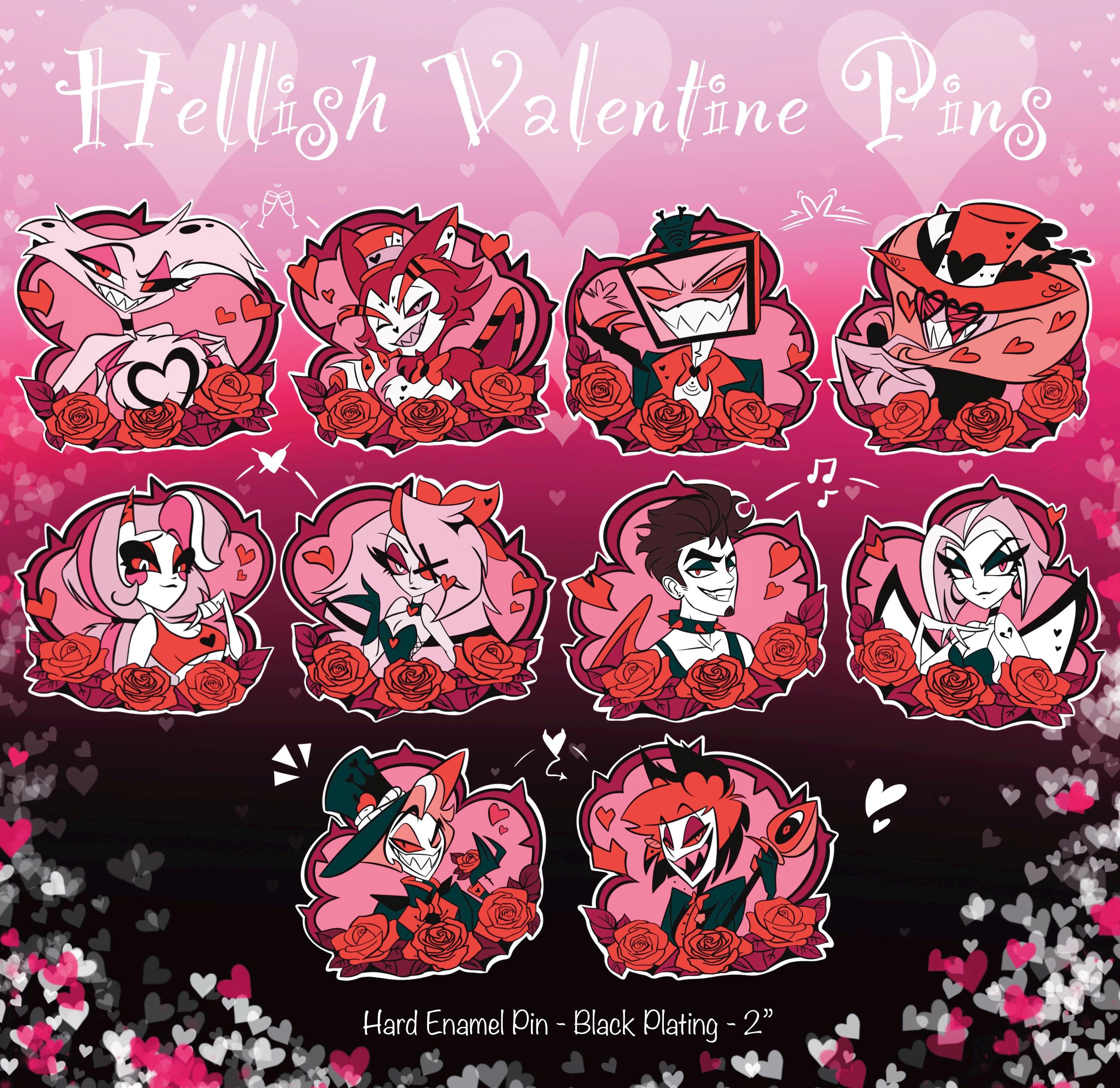 PRE-ORDER Hazbin Hotel Hellish Valentines Lovers Hard Enamel Pin