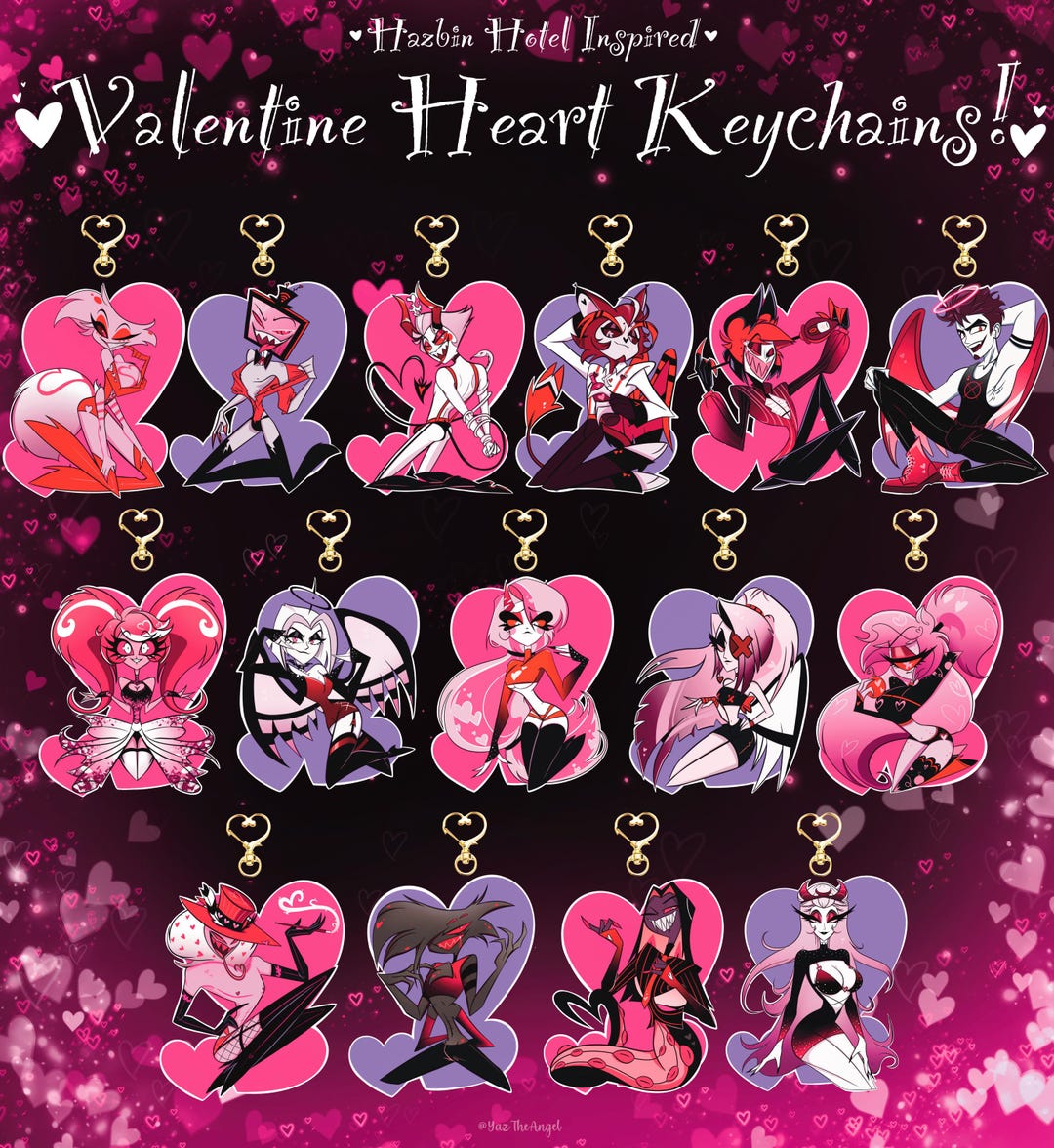 Hellish Valentines Beating Hearts Acrylic Keychain - Etsy