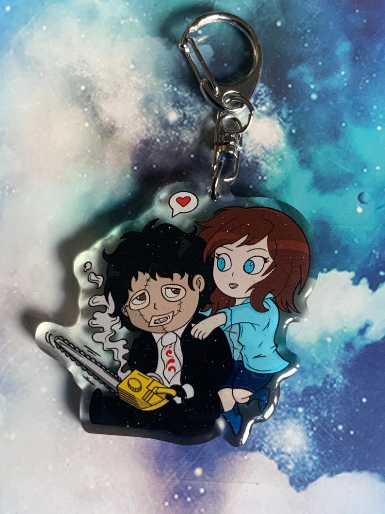 Leatherface and Stretch Texas Chainsaw Inspired Acrylic Key Etsy
