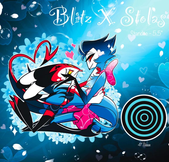 Hellish Spring Fever Blue and Red Flowers Blitz X Stolas Acrylic