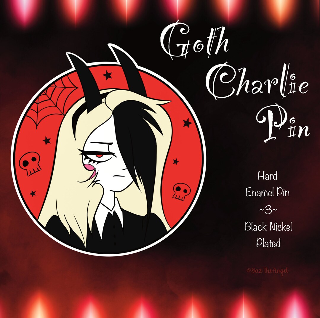 Hazbin Hotel Gothic Emo Charlie Inspired Hard Enamel Pin - Etsy UK