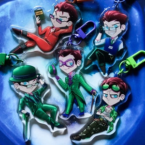 Riddle Bat Charms  - The Prince Of Puzzlers and Your Intellectual Superior Franchise Inspired Charm Acrylic Keychains
