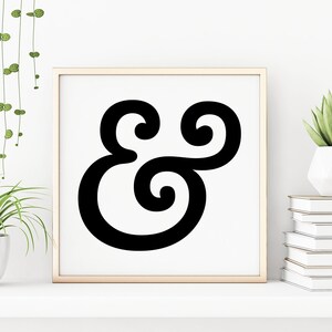 Ampersand Print | Ampersand Wall Art | Ampersand Poster | Ampersand Sign | Ampersand Symbol Print | And Sign | And Symbol | Digital Print