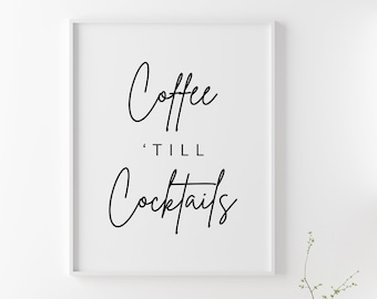 Impression de cocktails Coffee Till | Décoration de cuisine moderne (impression numérique)