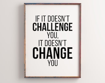 Gym Quote Print | Motivational Fitness Wall Art (Digital Print)