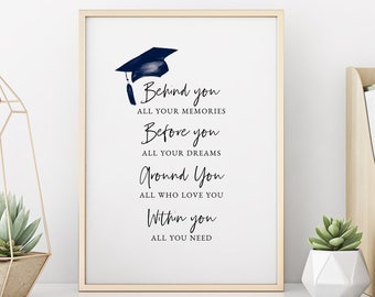 Graduation Poem Print: Inspirational Quote Wall Art (Digital Print)