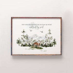 John Muir Zitat, Into The Forest Zitat, John Muir Zitat Wandkunst, John Muir Zitat Kunst, Naturliebhaber Geschenk, Digitaldruck