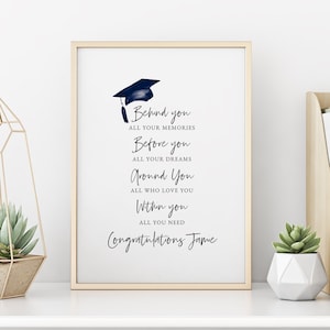 Impresión editable de cotización de graduación, regalos de graduación, regalo de graduación, arte de pared de poema de graduación, regalo de graduación 2022, descarga digital