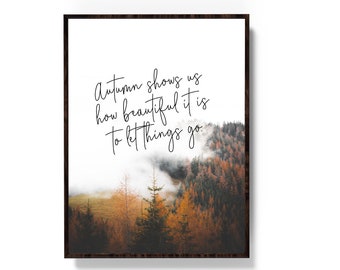 Autumn Quote Print | Fall Prints | Fall Printable | Fall Decor | Autumn Print | Fall Printable | Fall Quotes | Digital Print