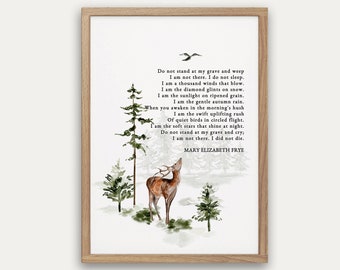 Do Not Stand at My Grave & Weep, Personalized. Memorial Sympathy Gift