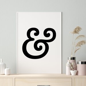 Ampersand Print | Ampersand Wall Art | Ampersand Poster | Ampersand Sign | Ampersand Symbol Print | And Sign | And Symbol | Digital Print