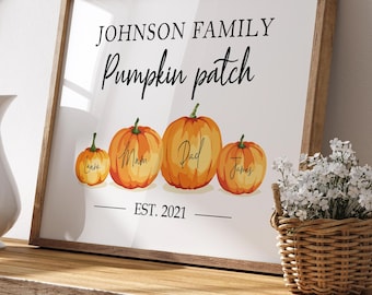 Custom Pumpkin Patch Sign, Pumpkin Patch, Pumpkin Decor, Custom Fall Decor, Custom Autumn Decor, Fall Signs, Digital Print