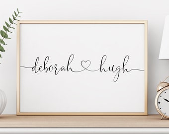 Personalized Couples Name Print | Couples Names Art | Romantic Print | Custom Couple Print | Personalized Engagement Print | Digital Print