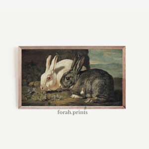 Frame Tv Easter Art, Vintage Easter Rabbit Art, Bunny Art, Rabbit Art, Frame Tv Spring Art, Easter Artwork, Frame TV Art, Digital Download