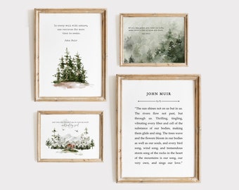 Láminas artísticas con citas de John Muir, decoración de pared inspirada en la naturaleza (impresión digital)