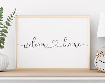 Bienvenue à la maison Imprimer | Bannière de bienvenue à la maison | Panneau de bienvenue à la maison | Panneau de déploiement Bienvenue à la maison | Impression d’entrée | Bienvenue à la maison imprimable