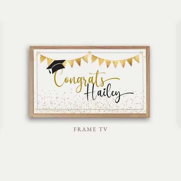 Custom Graduation Frame TV Art, Graduation Frame TV, Frame Tv Art, Digital Download