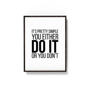 Do it or Don&#39;t Print | Gym Wall Art | Gym Poster | Gym Prints | Gym Decor | Home Gym Print | Gym Wall Print | Home Gym Signs | Digital Print