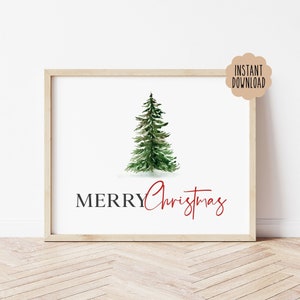 Merry Christmas Print, Christmas Wall Art, Christmas Printable, Christmas Prints, Christmas Decor, Christmas Sign, Digital Print