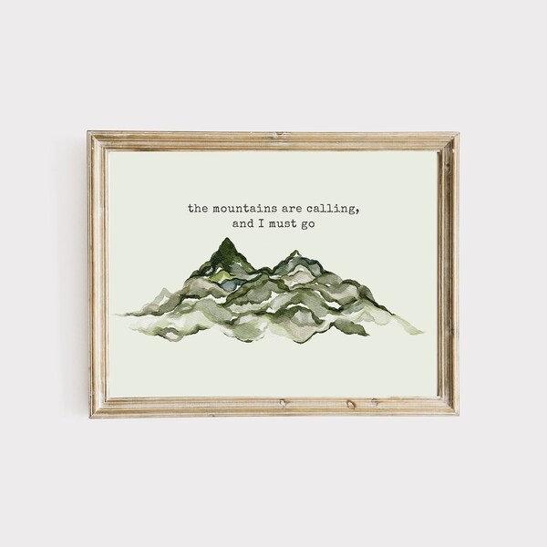 John Muir Quote Wall Art Etsy