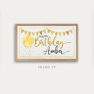 Custom Birthday Frame TV Art: Personalized Celebration (Digital Download)