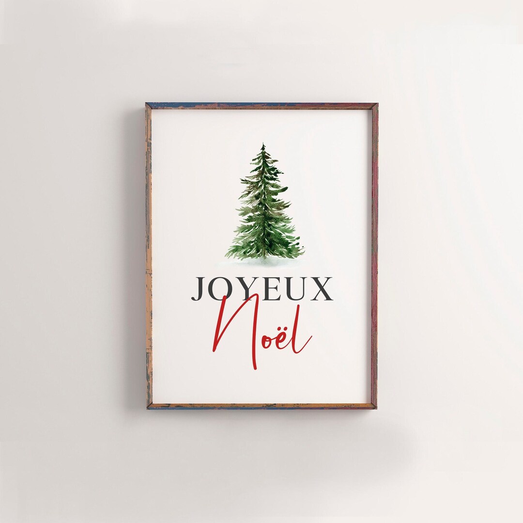 Joyeux Noël Art Print: French Christmas Decor (digital Print) - Etsy