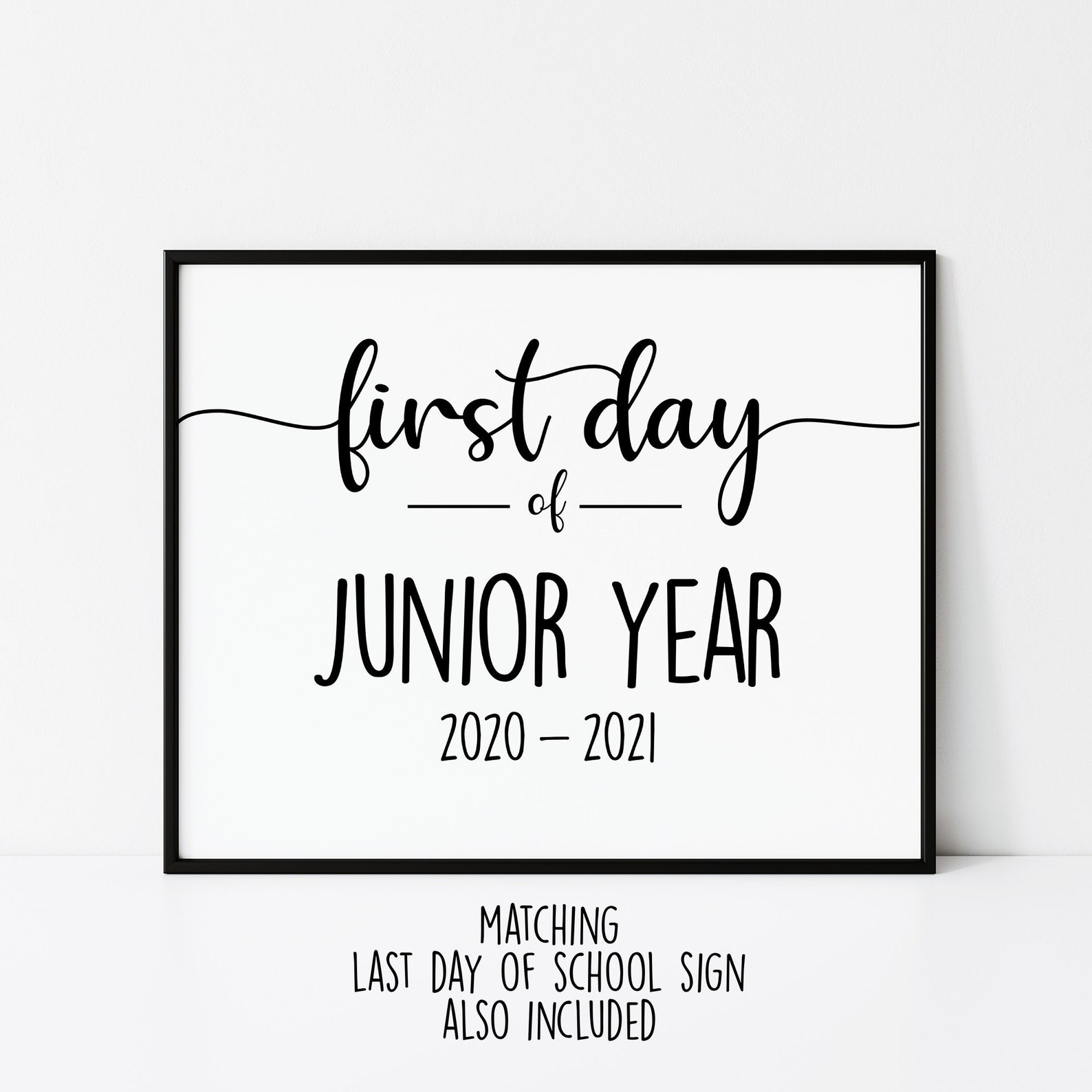 First Day of Junior Year Sign First Day of School Sign | Etsy