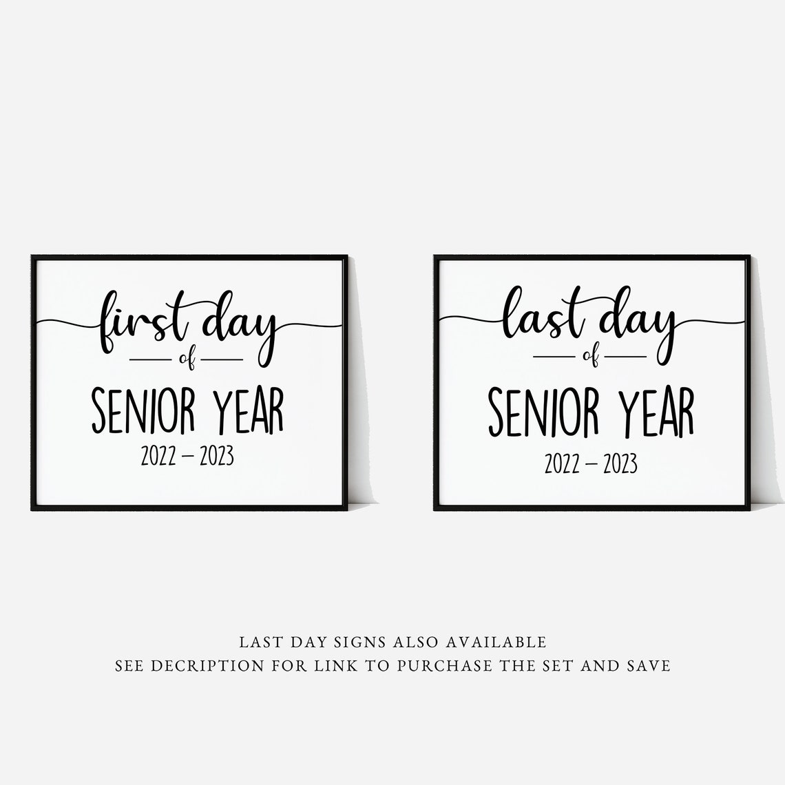 First Day of School Sign First Day of Senior Year Senior - Etsy