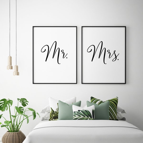 Mr and Mrs Printable - Etsy
