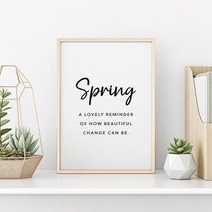 Spring A Lovely Reminder | Spring Quote Print | Hello Spring Sign | Spring Printable | Spring Wall Art | Spring Wall Decor | Digital Print