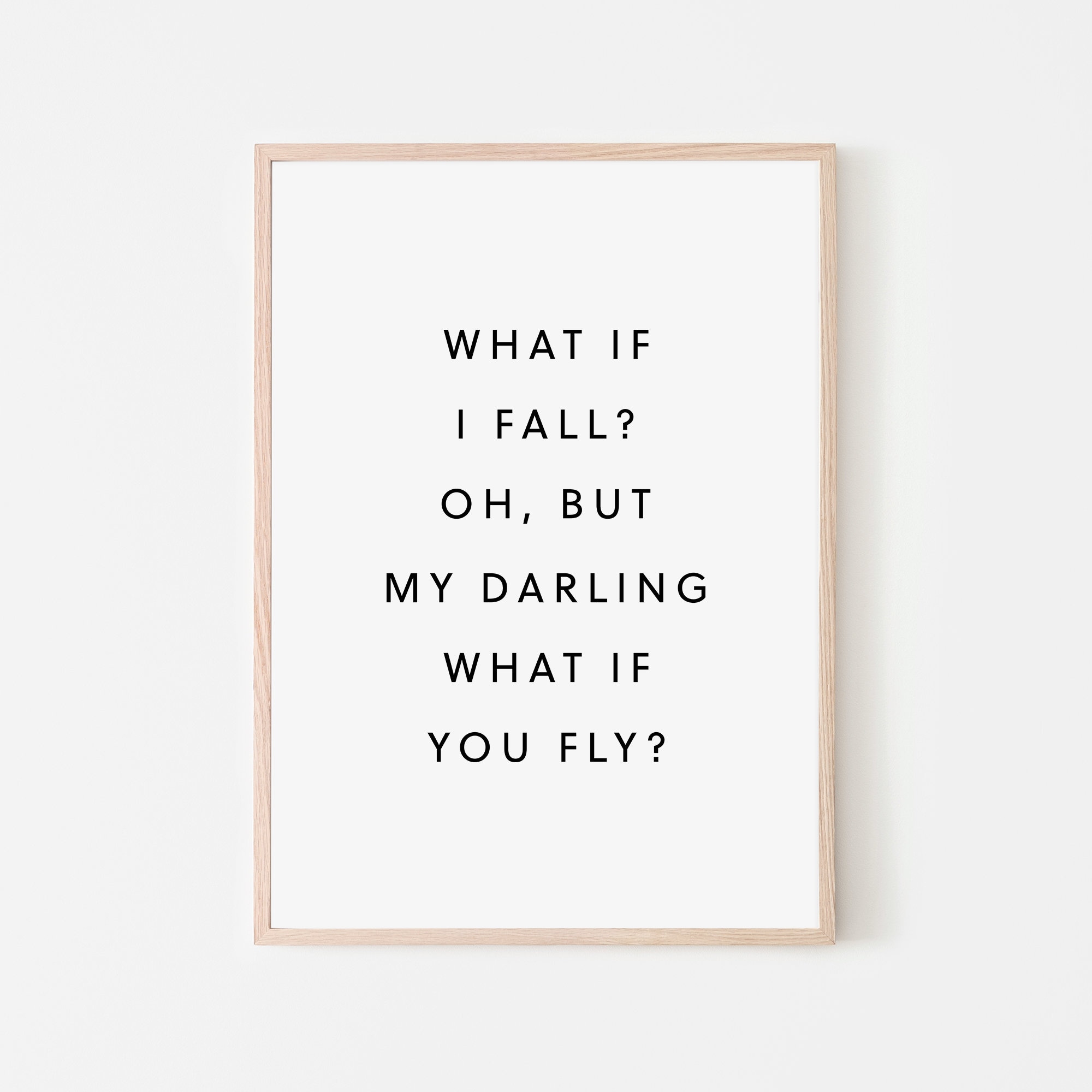 What If I Fall Oh My Darling What If You Fly Print Nursery Etsy UK