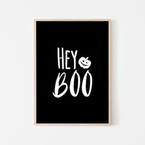 Hey Boo | Halloween Print | Halloween Printable | Halloween Decor | Halloween Printable Sign | Instant Download