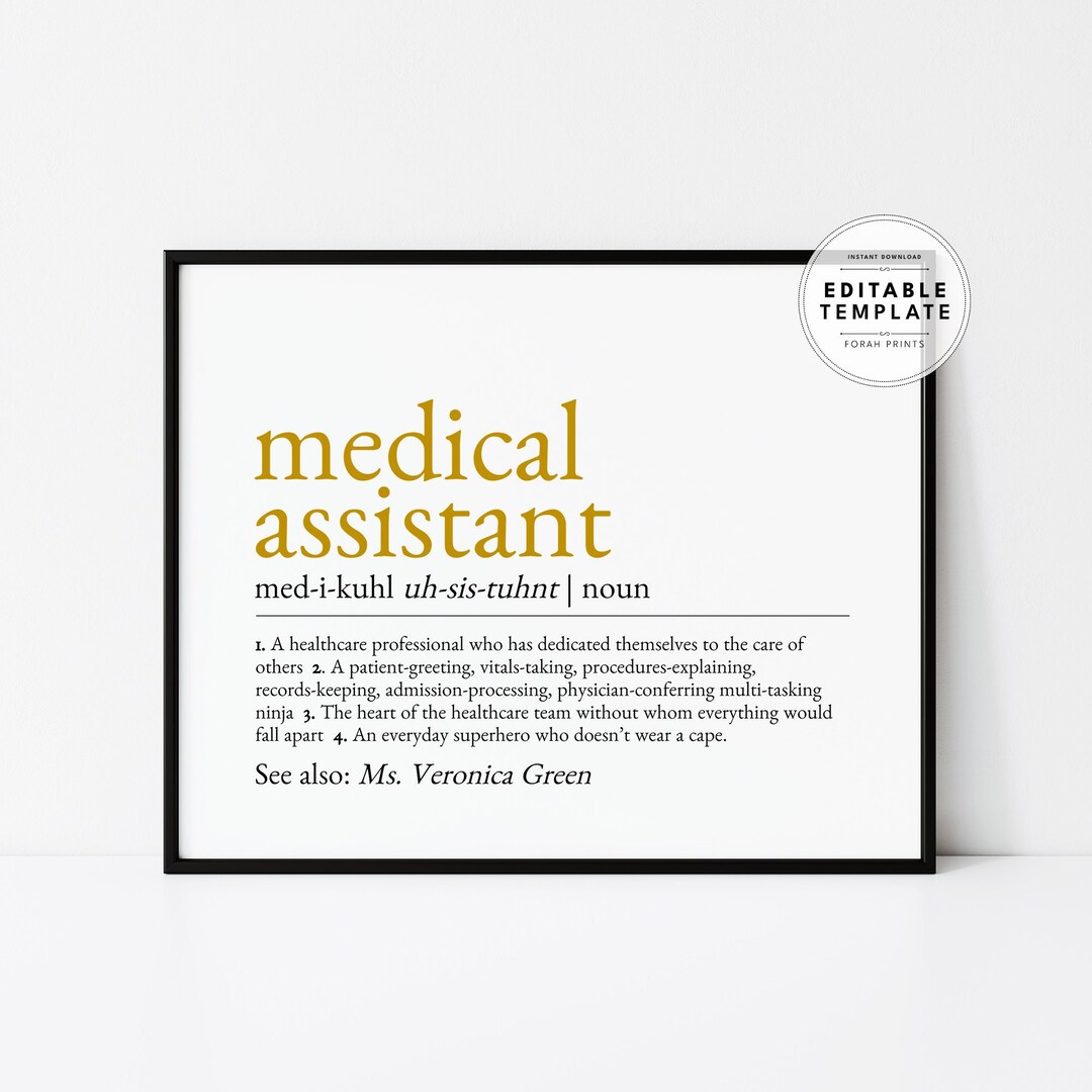 Custom Medical Assistant Definition Gift Medical Assistant Etsy
