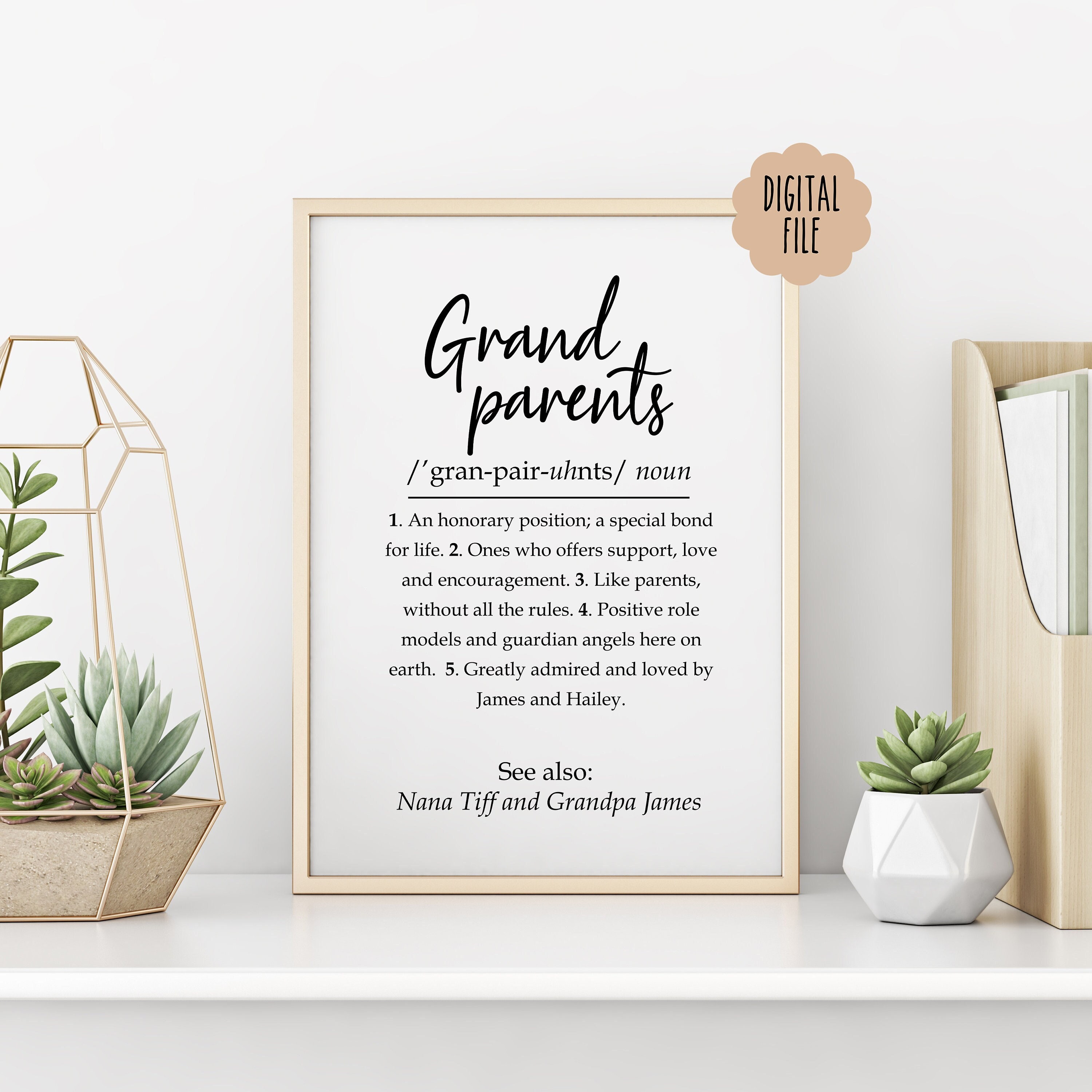 Custom Grandparents Print Grandparent Gift Grandparents Day - Etsy