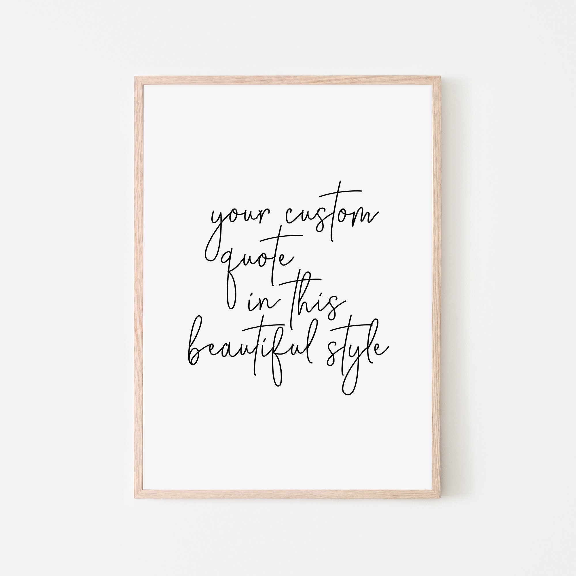 Personalized Quote Print, Custom Typography Art (digital Print) - Etsy