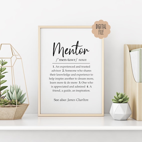 Custom Mentor Definition Gift Mentor Gift Mentor Thank You Etsy Custom Mentor Definition Gift Mentor Gift Mentor Thank You Etsy