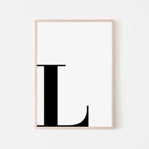 Letra 'L' Arte de pared imprimible / Impresión de letras iniciales / Letra del alfabeto L / Impresión de arte de letras / Impresión de letras de guardería / Impresión de descarga instantánea