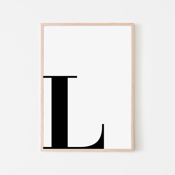 Letter 'L' Printable Wall Art | Initial Letter Print | Alphabet Letter L | Letter Art Print | Nursery Letter Print | Instant Download Print