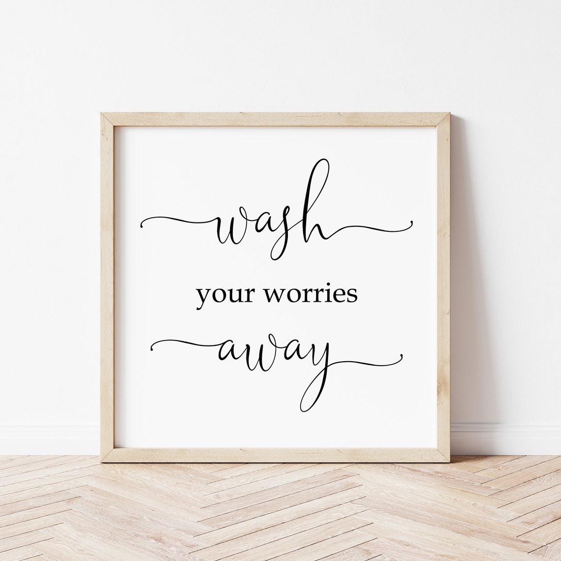 Wash Your Worries Away Print Bathroom Print Bathroom Wall - Etsy
